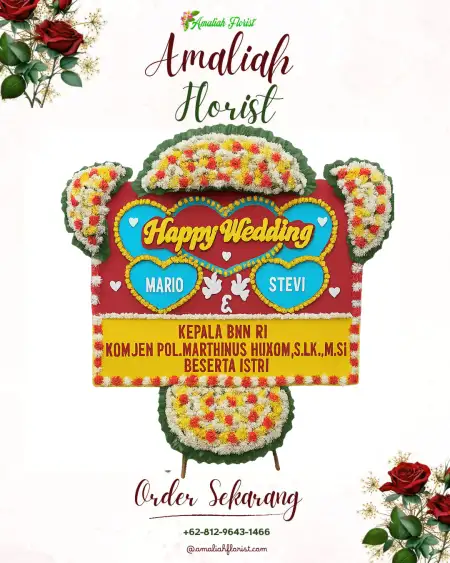 Papan Bunga Pernikahan Karang Anyar